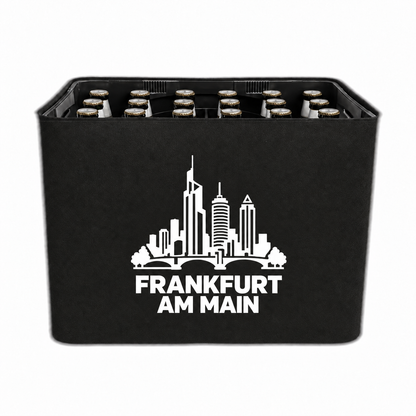 KistenBlende Frankfurt am Main Stadt Silhouette auf Bierkasten