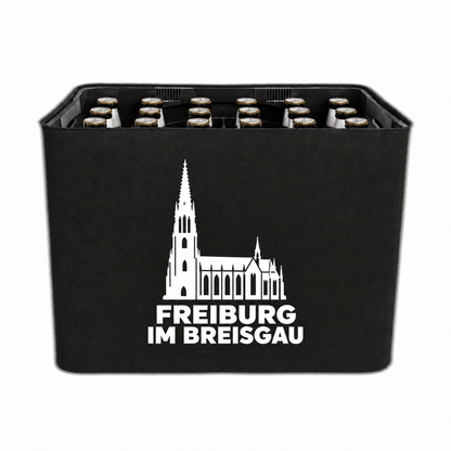 KistenBlende Freiburg im Breisgau Stadt Silhouette auf Bierkasten