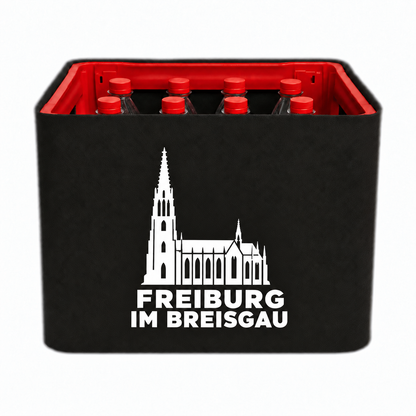 KistenBlende Freiburg im Breisgau Stadt Silhouette auf Limonadenkiste PET
