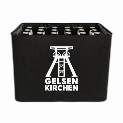 KistenBlende Gelsenkirchen Stadt Silhouette auf Bierkasten