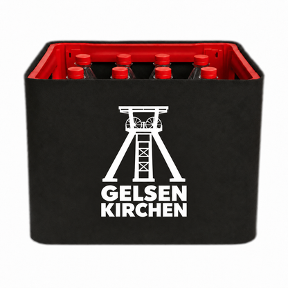 KistenBlende Gelsenkirchen Stadt Silhouette auf Limonadenkiste PET