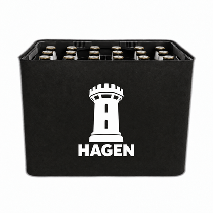KistenBlende Hagen Stadt Silhouette auf Bierkasten