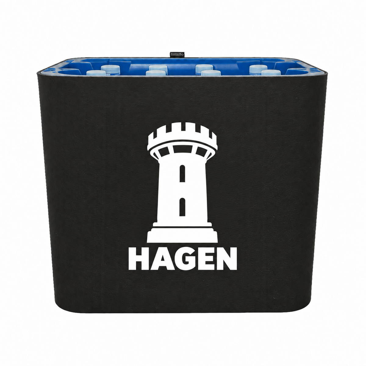 KistenBlende Hagen Stadt Silhouette auf Wasserkiste PET