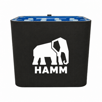 KistenBlende Hamm Stadt Silhouette auf Wasserkiste PET