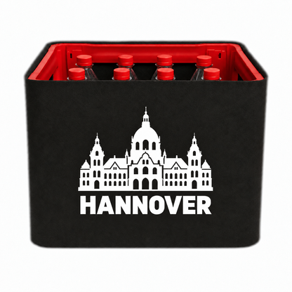 KistenBlende Hannover Stadt Silhouette auf Limonadenkiste PET