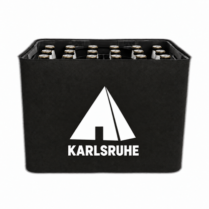KistenBlende Karlsruhe Stadt Silhouette auf Bierkasten