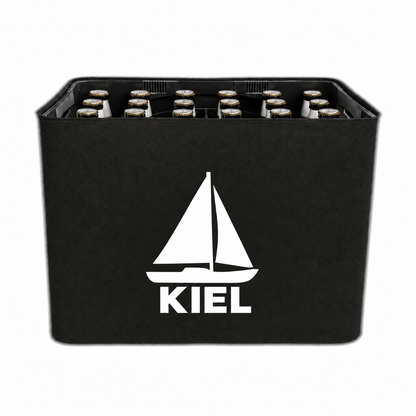 KistenBlende Kiel Stadt Silhouette auf Bierkasten
