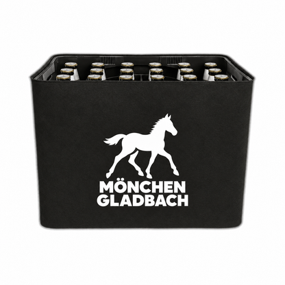 KistenBlende Mönchengladbach Stadt Silhouette auf Bierkasten