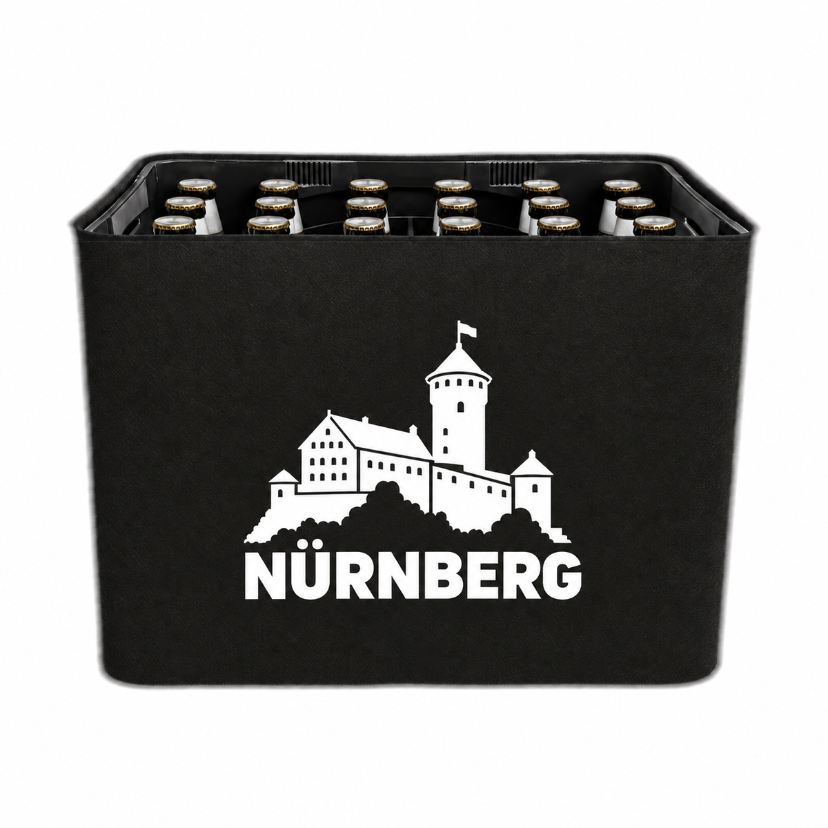 KistenBlende Nürnberg Stadt Silhouette auf Bierkasten