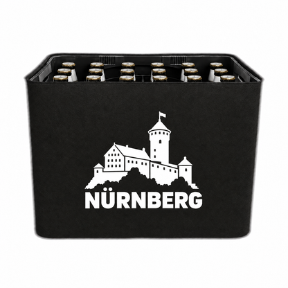 KistenBlende Nürnberg Stadt Silhouette auf Bierkasten