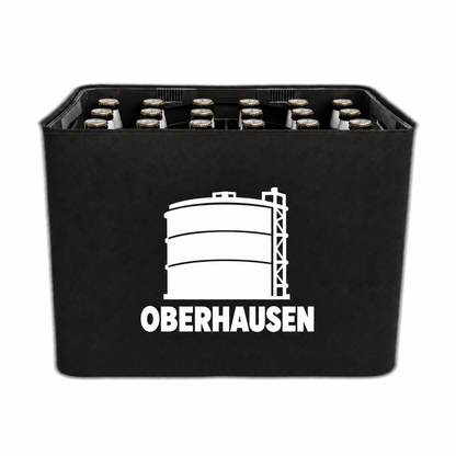 KistenBlende Oberhausen Stadt Silhouette auf Bierkasten