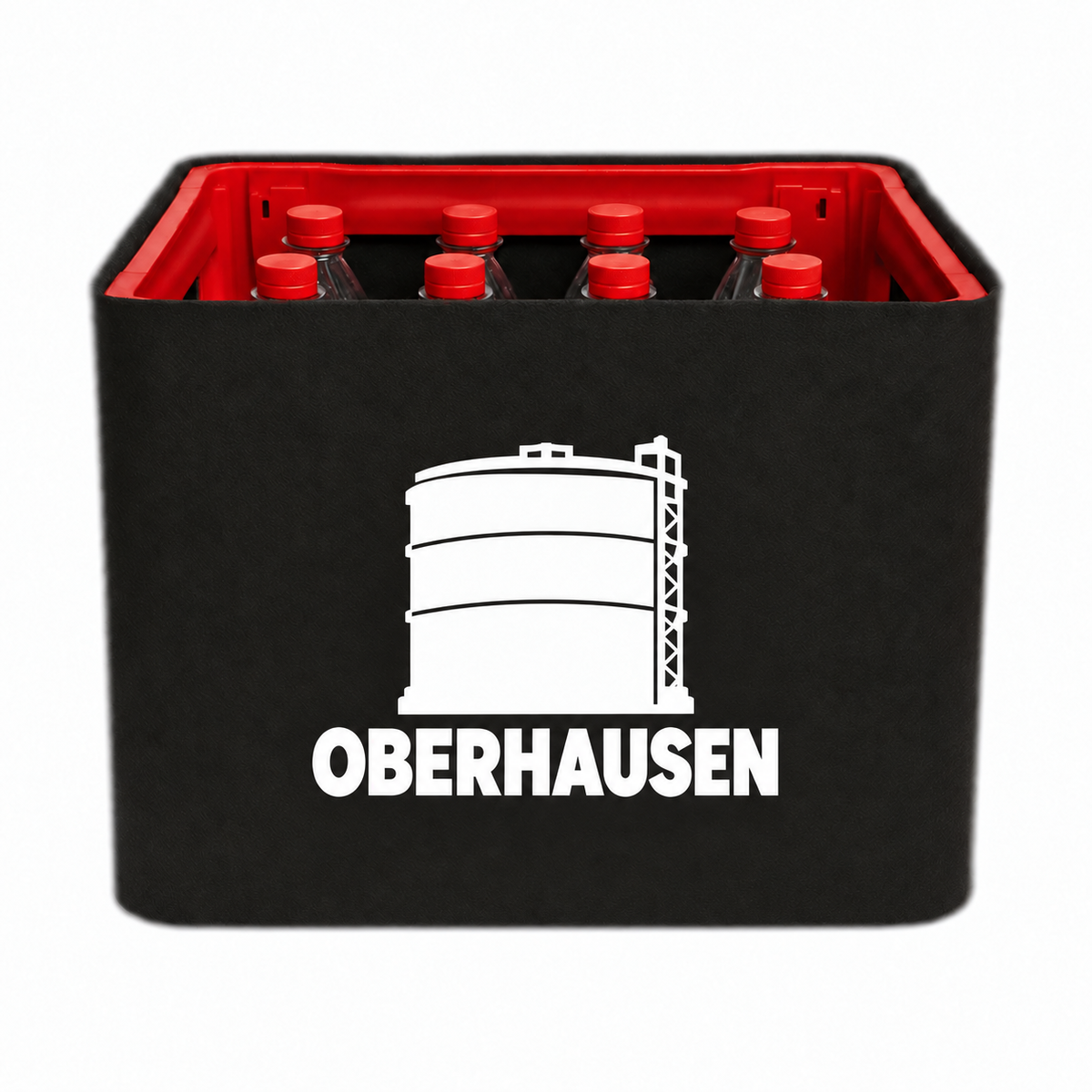 KistenBlende Oberhausen Stadt Silhouette auf Limonadenkiste PET