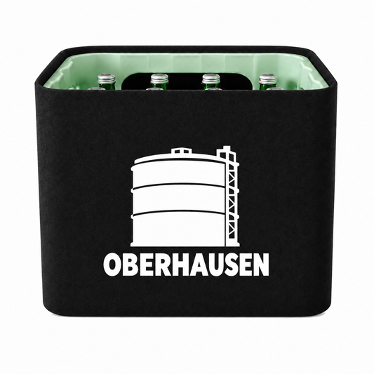 KistenBlende Oberhausen Stadt Silhouette auf Wasserkiste Glas