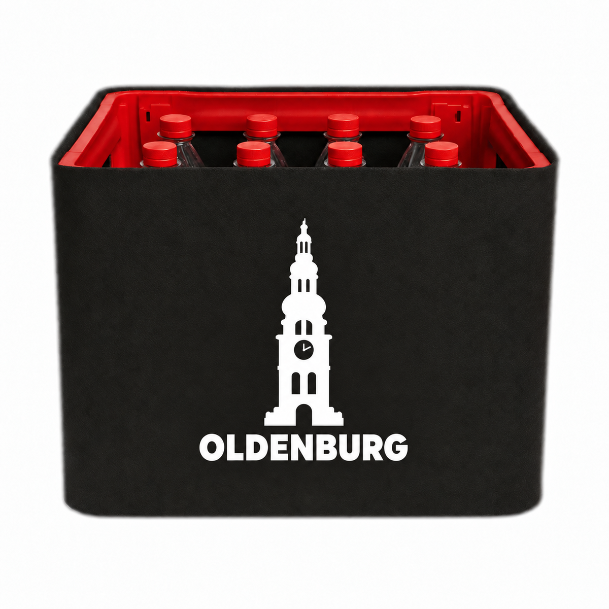KistenBlende Oldenburg (Oldenburg) Stadt Silhouette auf Limonadenkiste PET