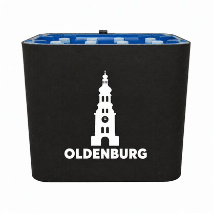 KistenBlende Oldenburg (Oldenburg) Stadt Silhouette auf Wasserkiste PET