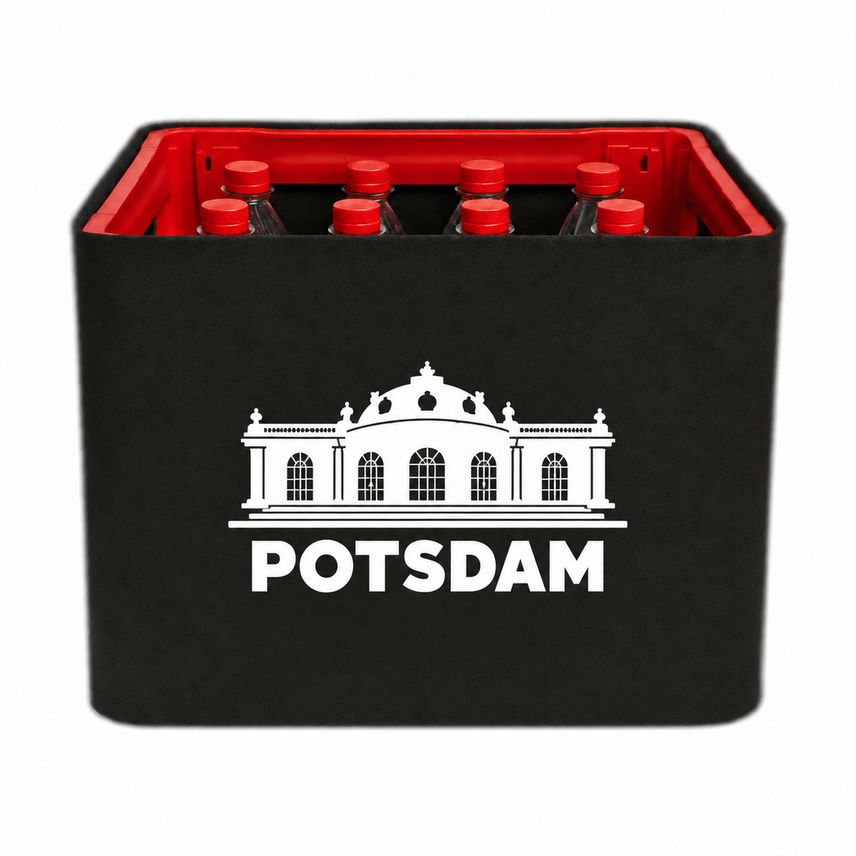 KistenBlende Potsdam Stadt Silhouette auf Limonadenkiste PET