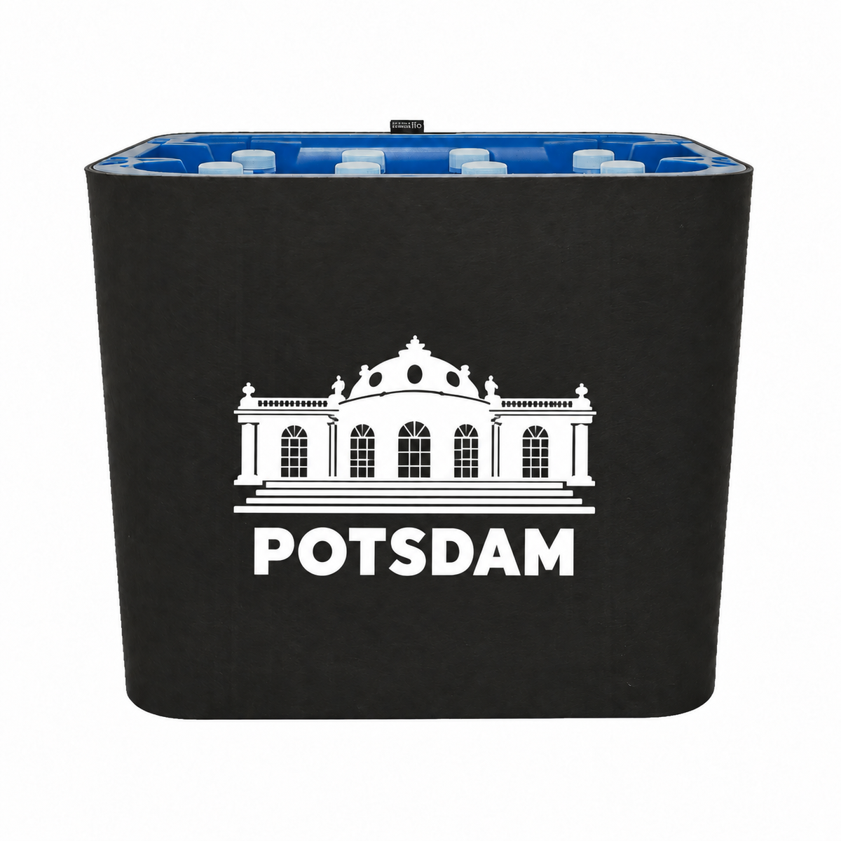 KistenBlende Potsdam Stadt Silhouette auf Wasserkiste PET