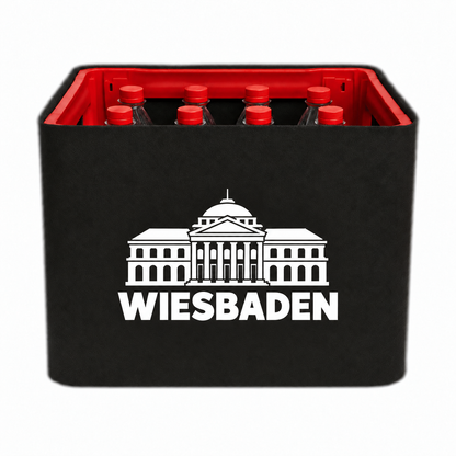KistenBlende Wiesbaden Stadt Silhouette auf Limonadenkiste PET