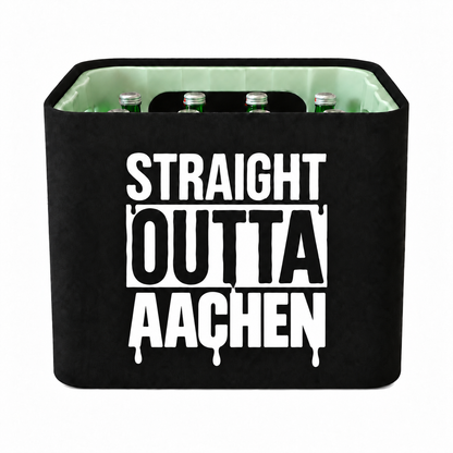 KistenBlende STRAIGHT OUTTA Aachen auf Wasserkiste Glas