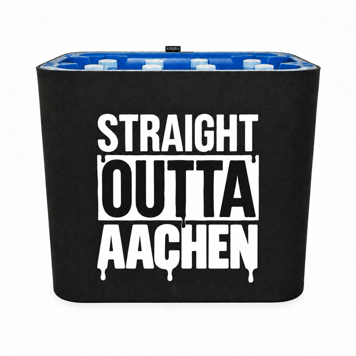 KistenBlende STRAIGHT OUTTA Aachen auf Wasserkiste PET