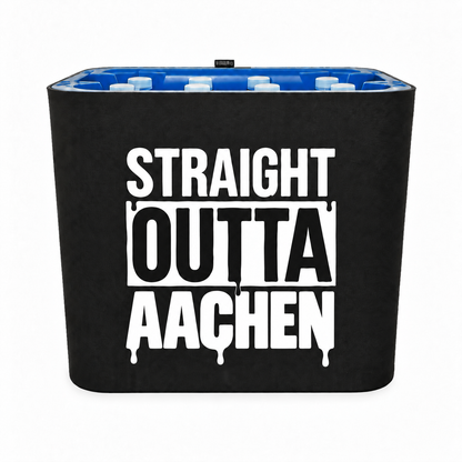 KistenBlende STRAIGHT OUTTA Aachen auf Wasserkiste PET