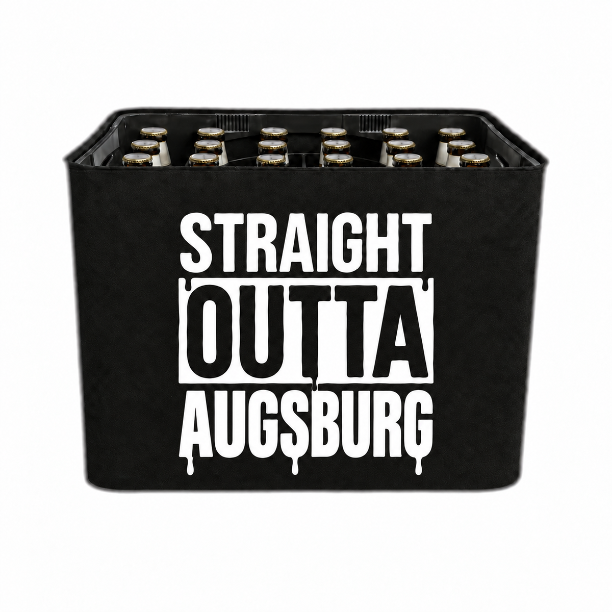 KistenBlende STRAIGHT OUTTA Augsburg auf Bierkasten
