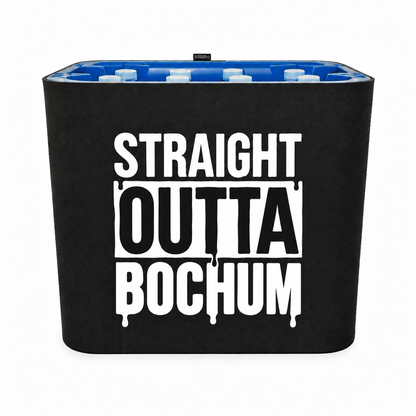 KistenBlende STRAIGHT OUTTA Bochum auf Wasserkiste PET