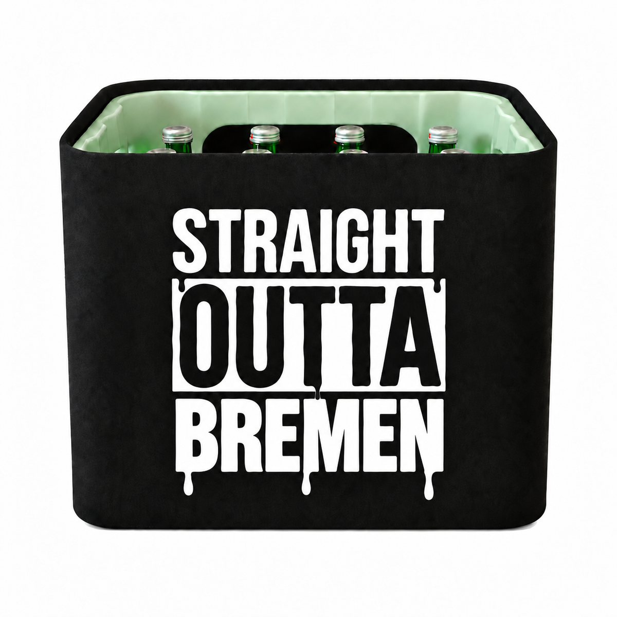 KistenBlende STRAIGHT OUTTA Bremen auf Wasserkiste Glas
