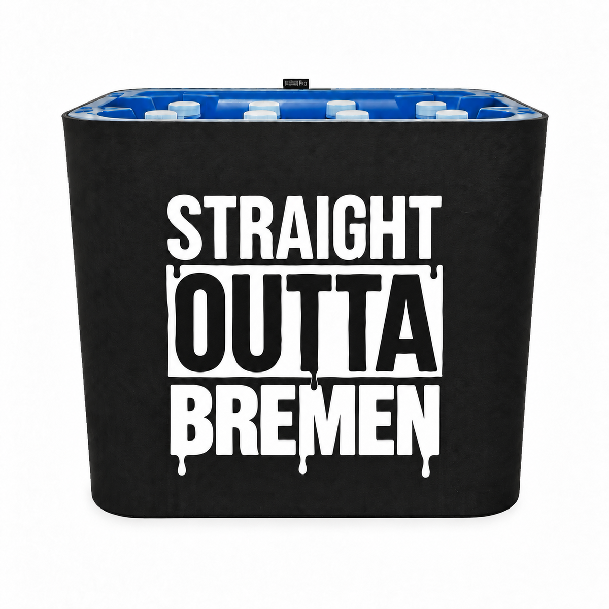 KistenBlende STRAIGHT OUTTA Bremen auf Wasserkiste PET
