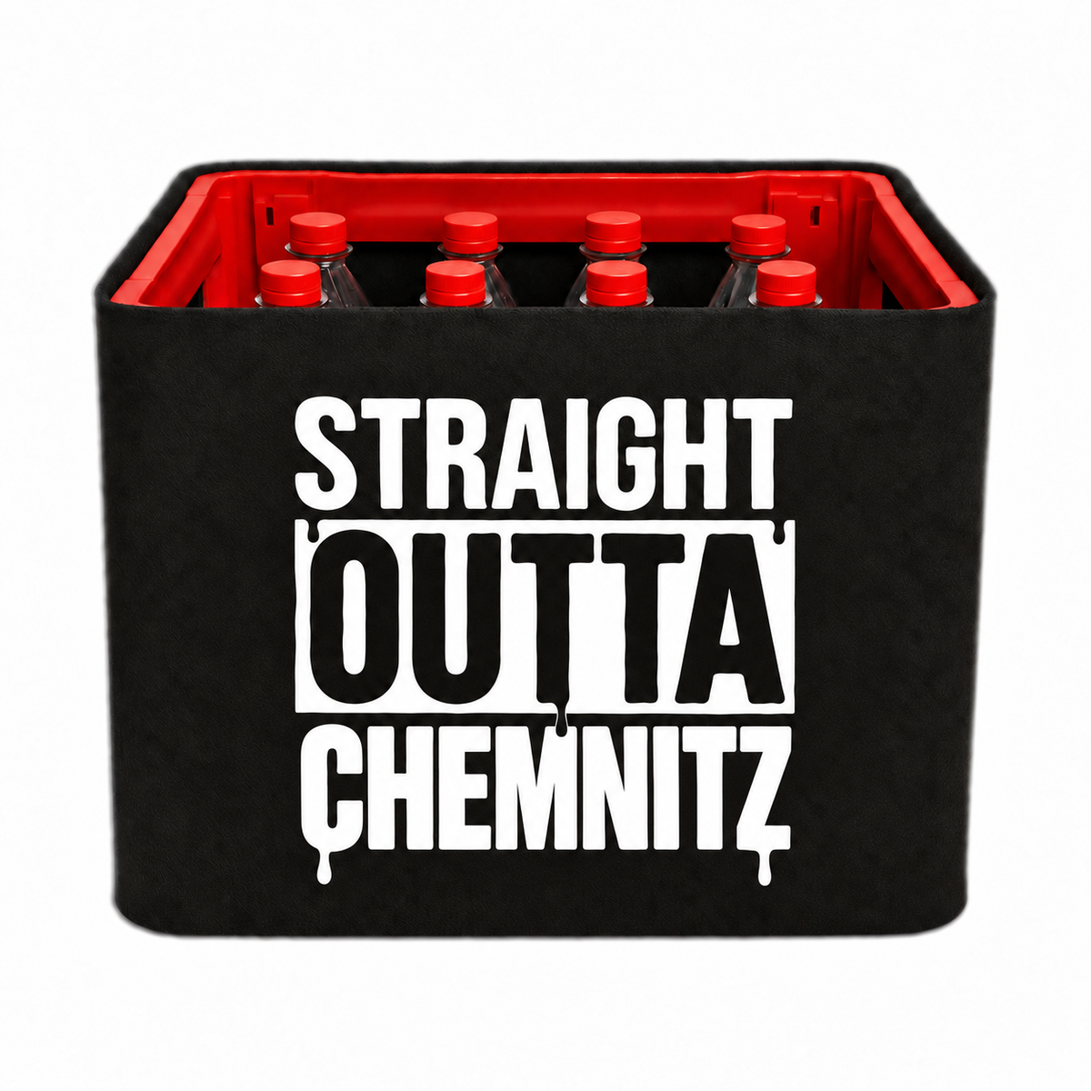 KistenBlende STRAIGHT OUTTA Chemnitz auf Limonadenkiste PET