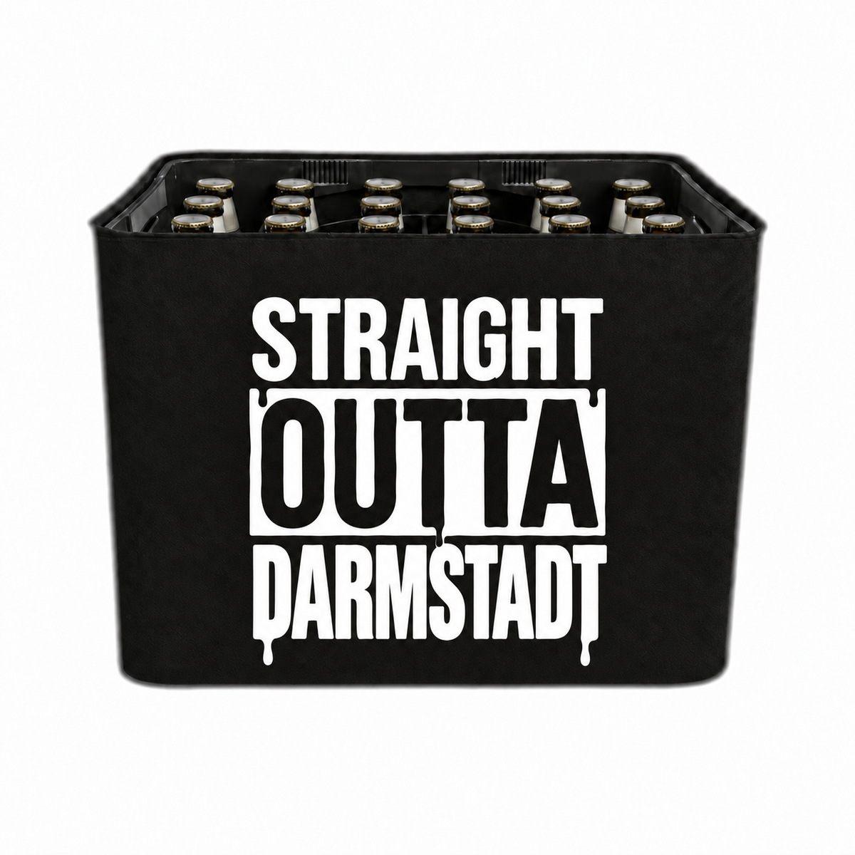 KistenBlende STRAIGHT OUTTA Darmstadt auf Bierkasten