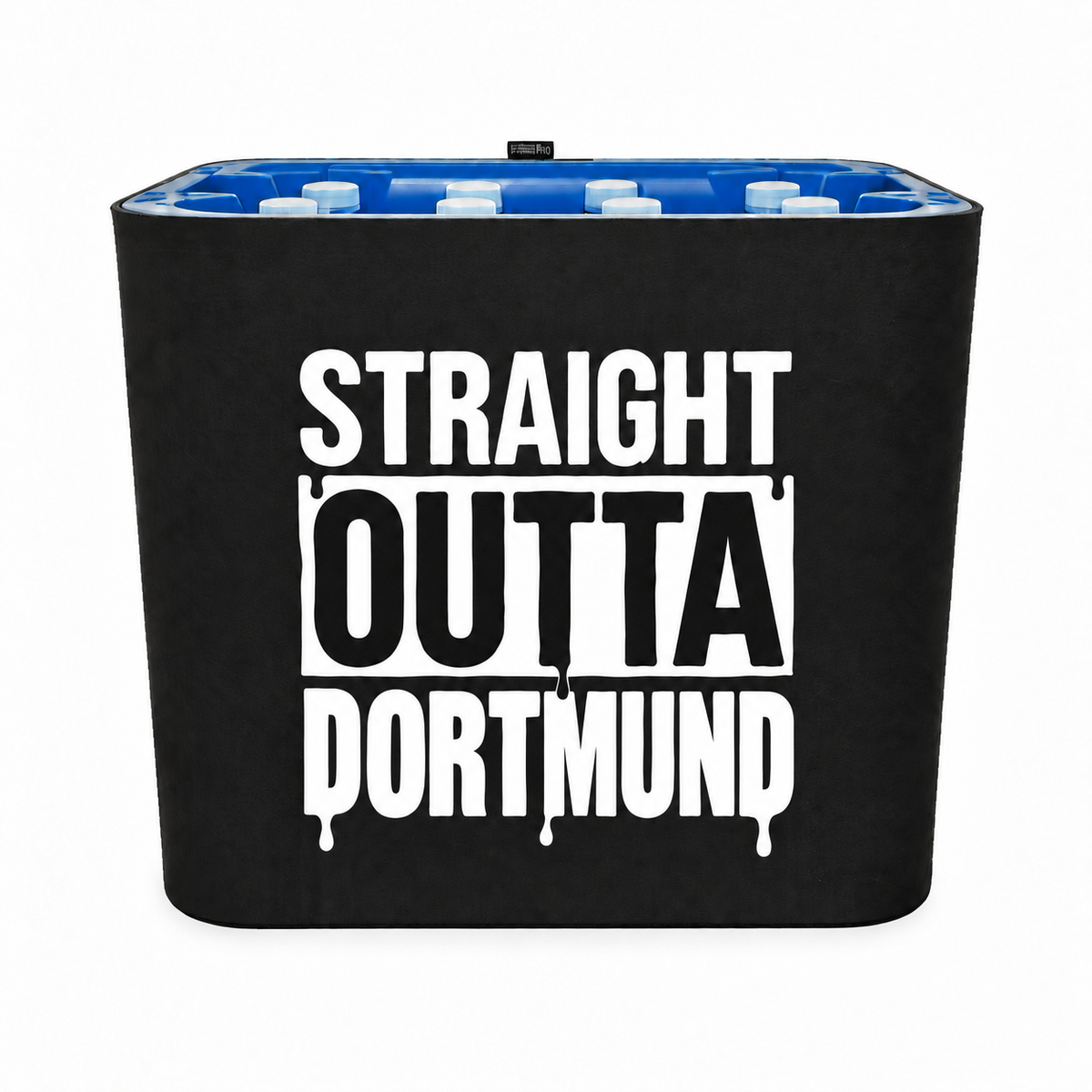 KistenBlende STRAIGHT OUTTA Dortmund auf Wasserkiste PET