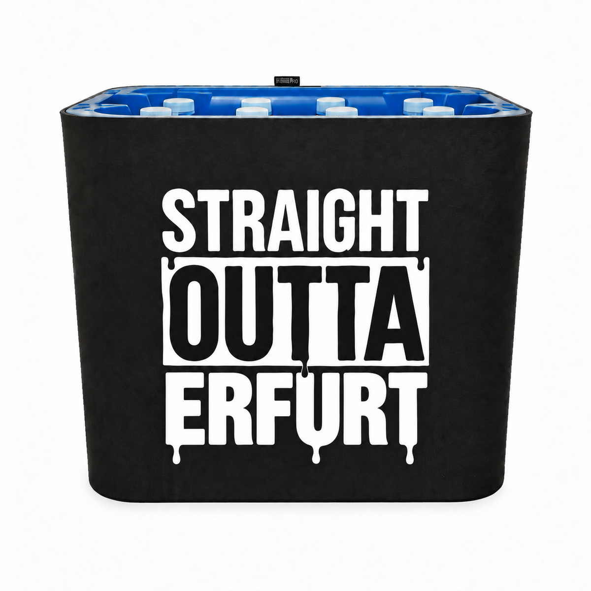 KistenBlende STRAIGHT OUTTA Erfurt auf Wasserkiste PET