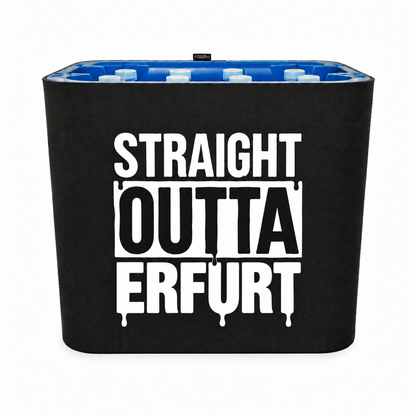 KistenBlende STRAIGHT OUTTA Erfurt auf Wasserkiste PET