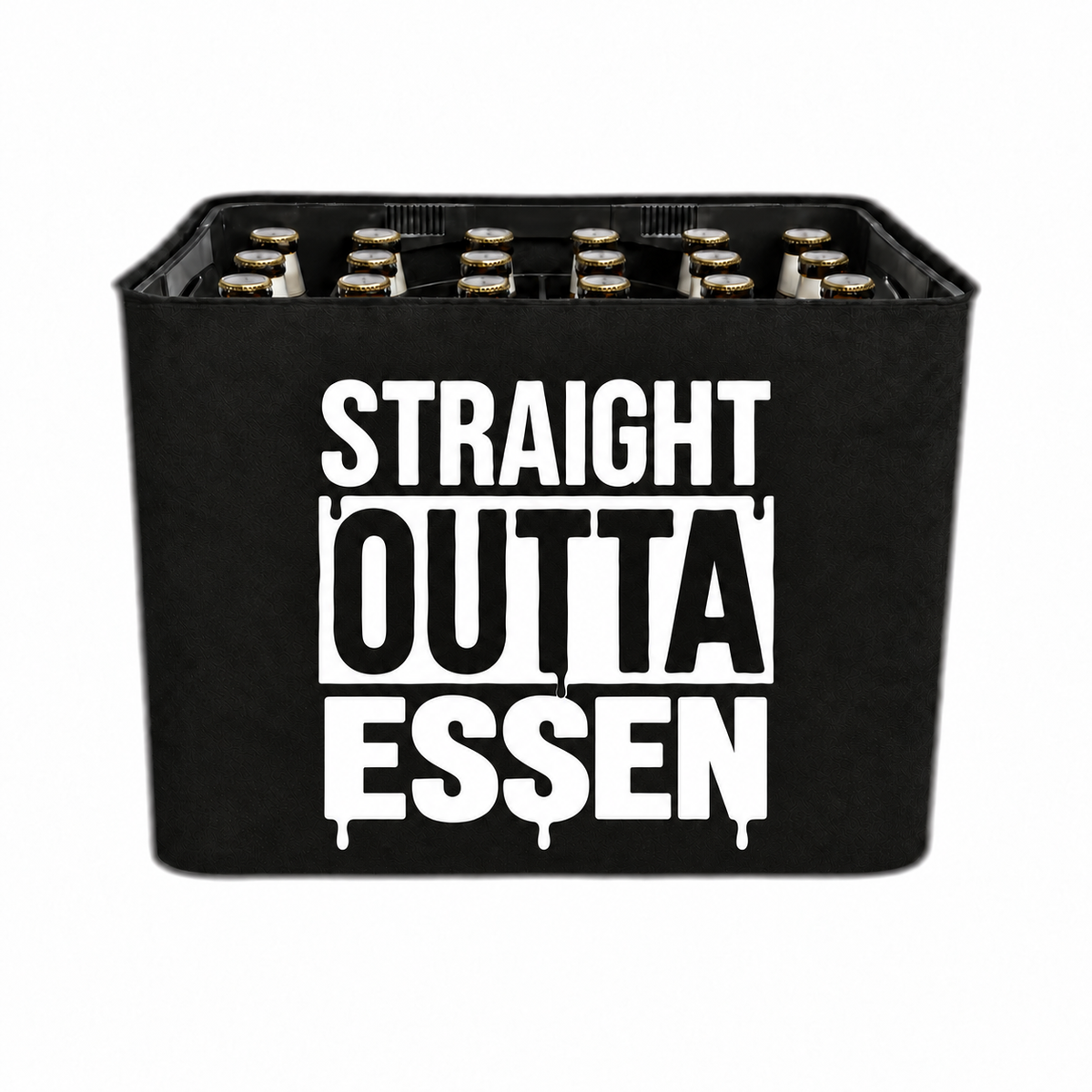 KistenBlende STRAIGHT OUTTA Essen auf Bierkasten