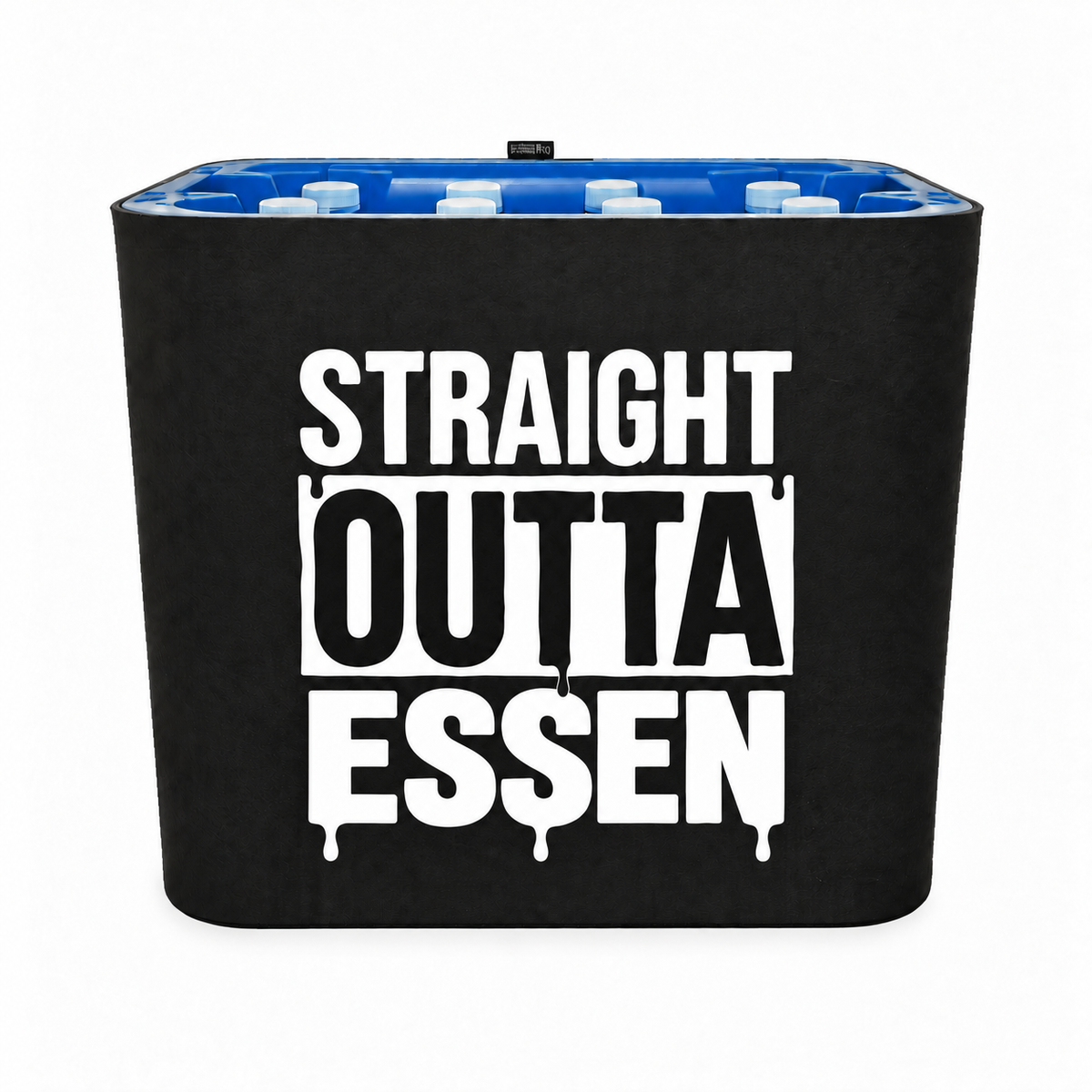 KistenBlende STRAIGHT OUTTA Essen auf Wasserkiste PET