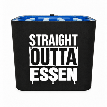 KistenBlende STRAIGHT OUTTA Essen auf Wasserkiste PET