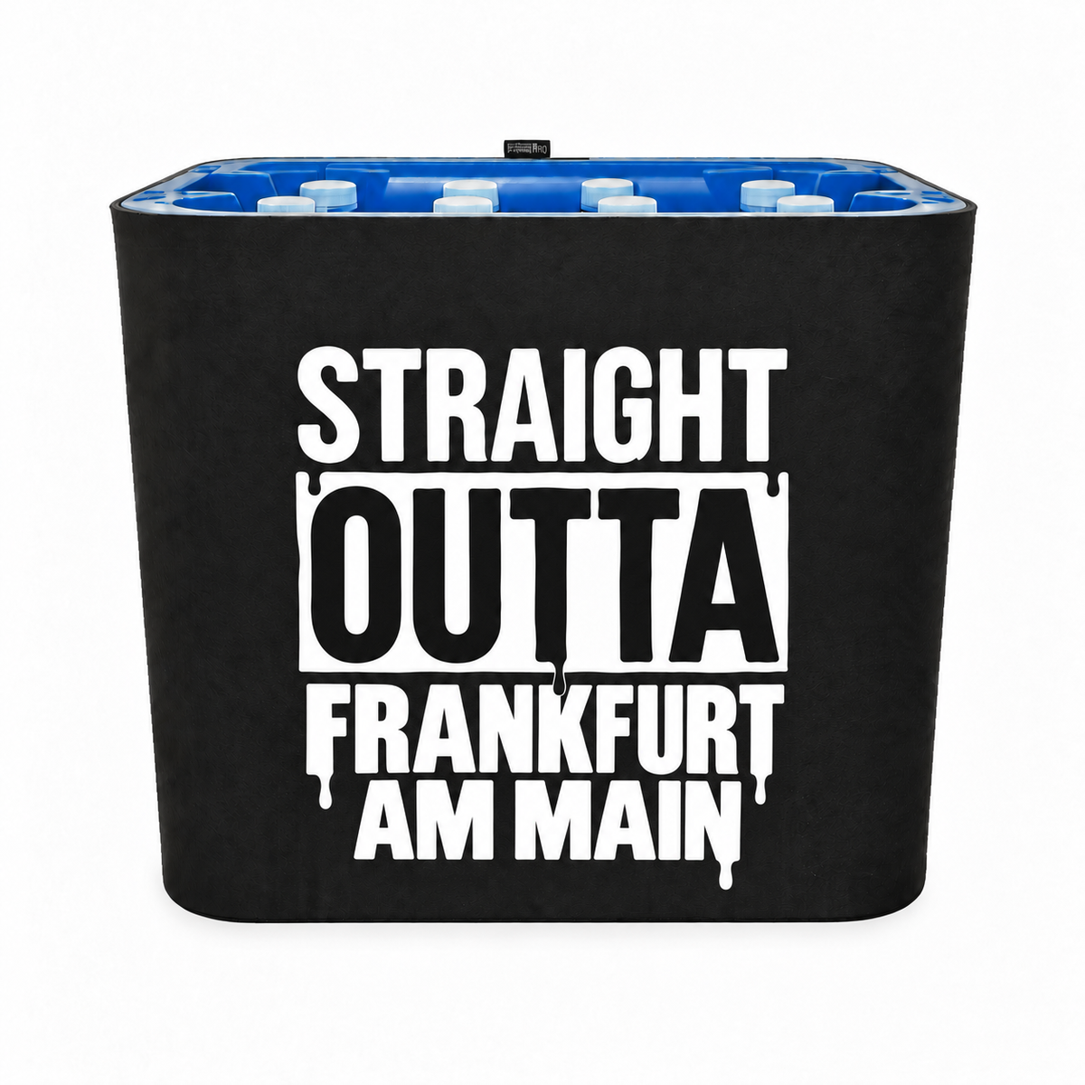 KistenBlende STRAIGHT OUTTA Frankfurt am Main auf Wasserkiste PET