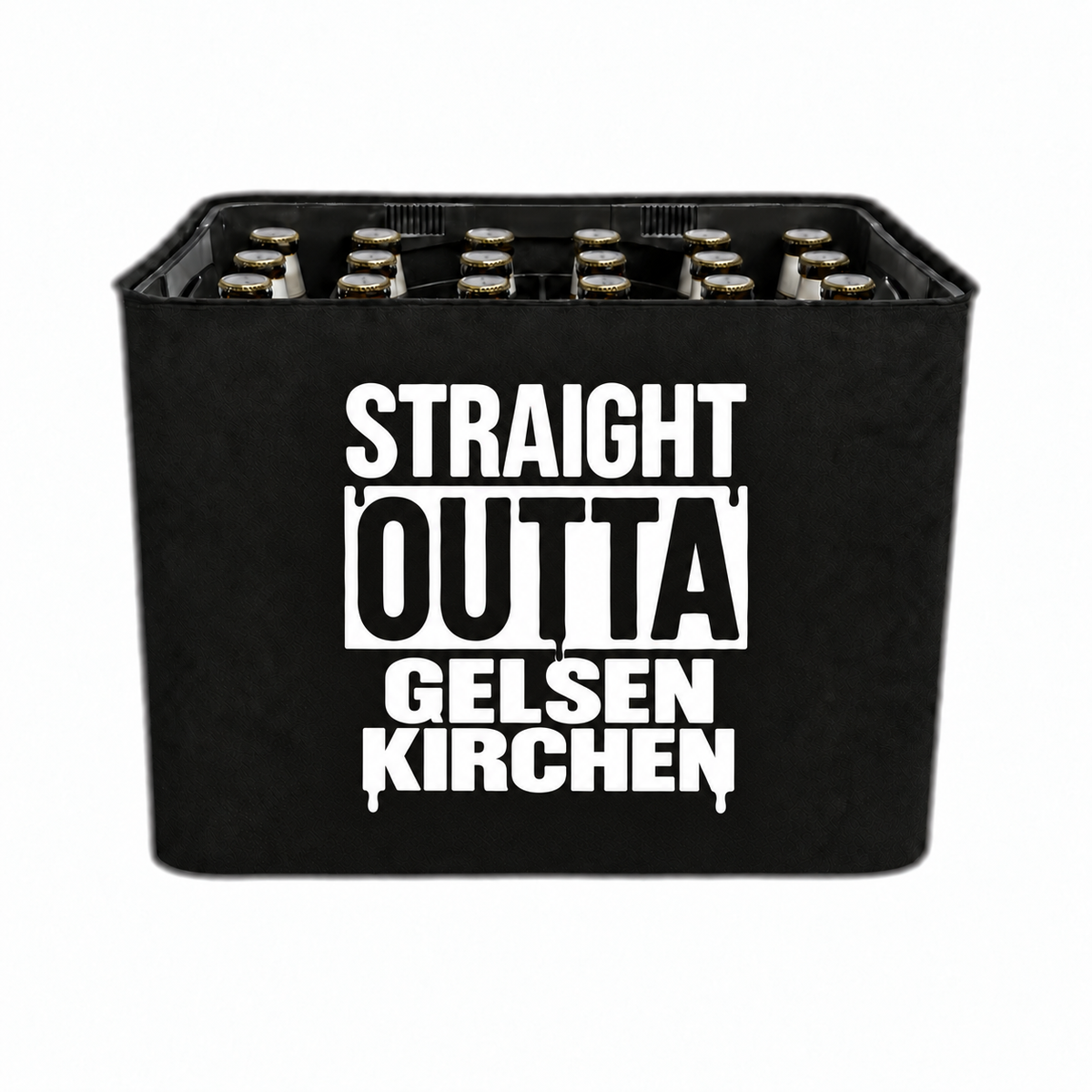 KistenBlende STRAIGHT OUTTA Gelsenkirchen auf Bierkasten