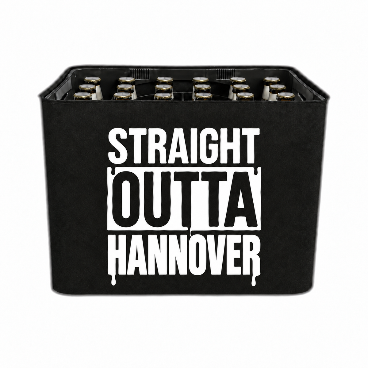 KistenBlende STRAIGHT OUTTA Hannover auf Bierkasten
