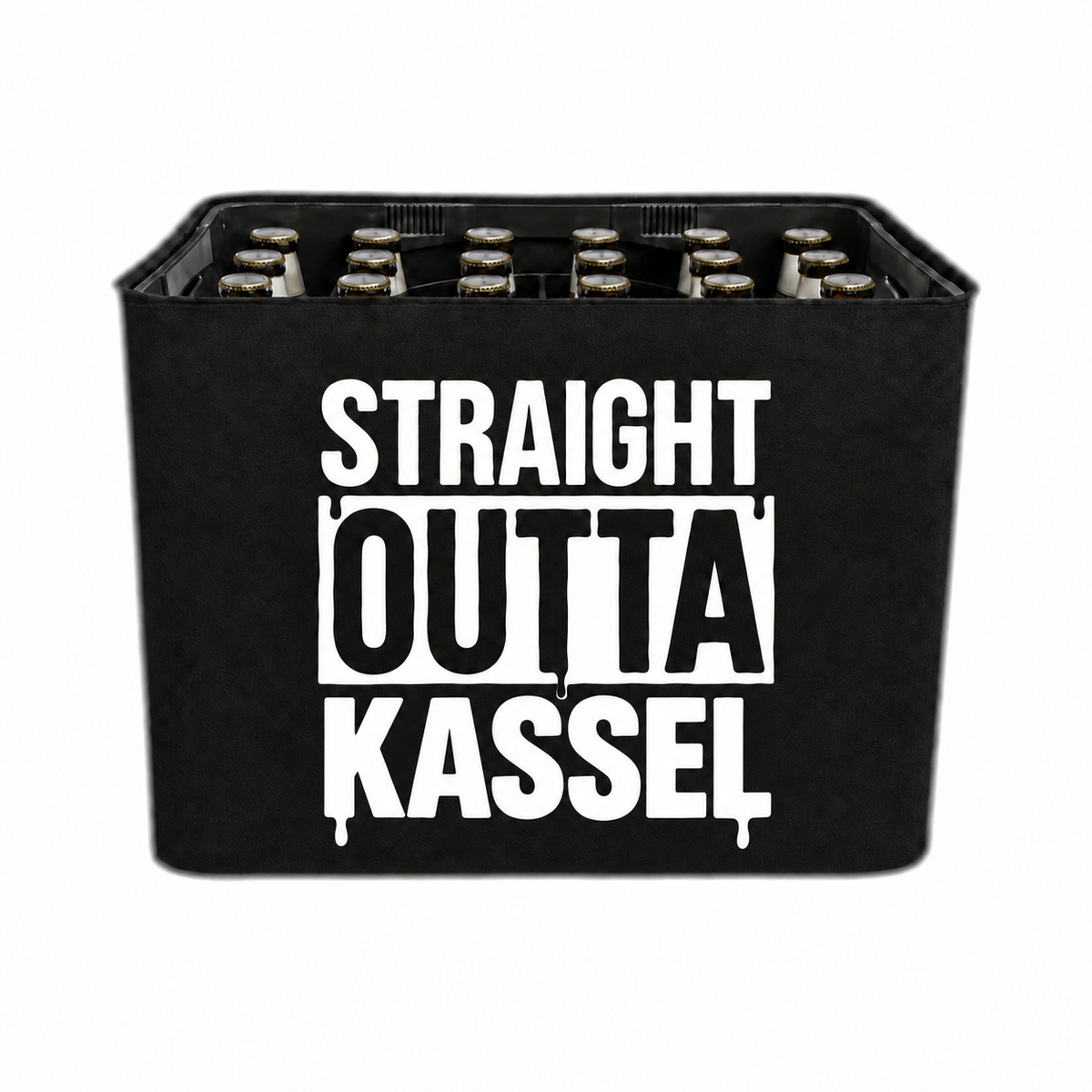 KistenBlende STRAIGHT OUTTA Kassel auf Bierkasten