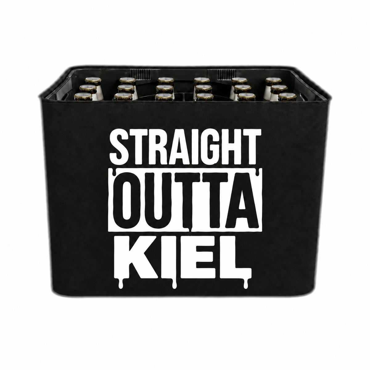 KistenBlende STRAIGHT OUTTA Kiel auf Bierkasten