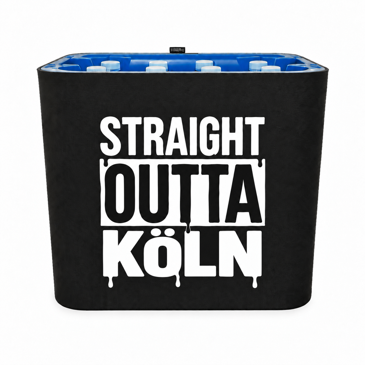 KistenBlende STRAIGHT OUTTA Köln auf Wasserkiste PET