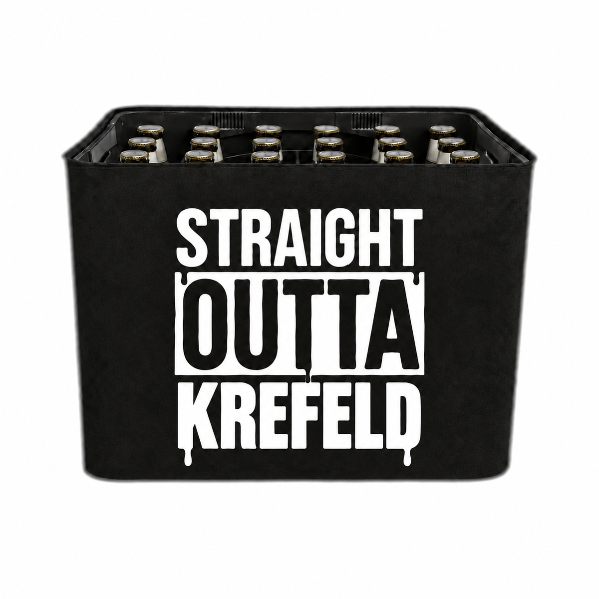 KistenBlende STRAIGHT OUTTA Krefeld auf Bierkasten