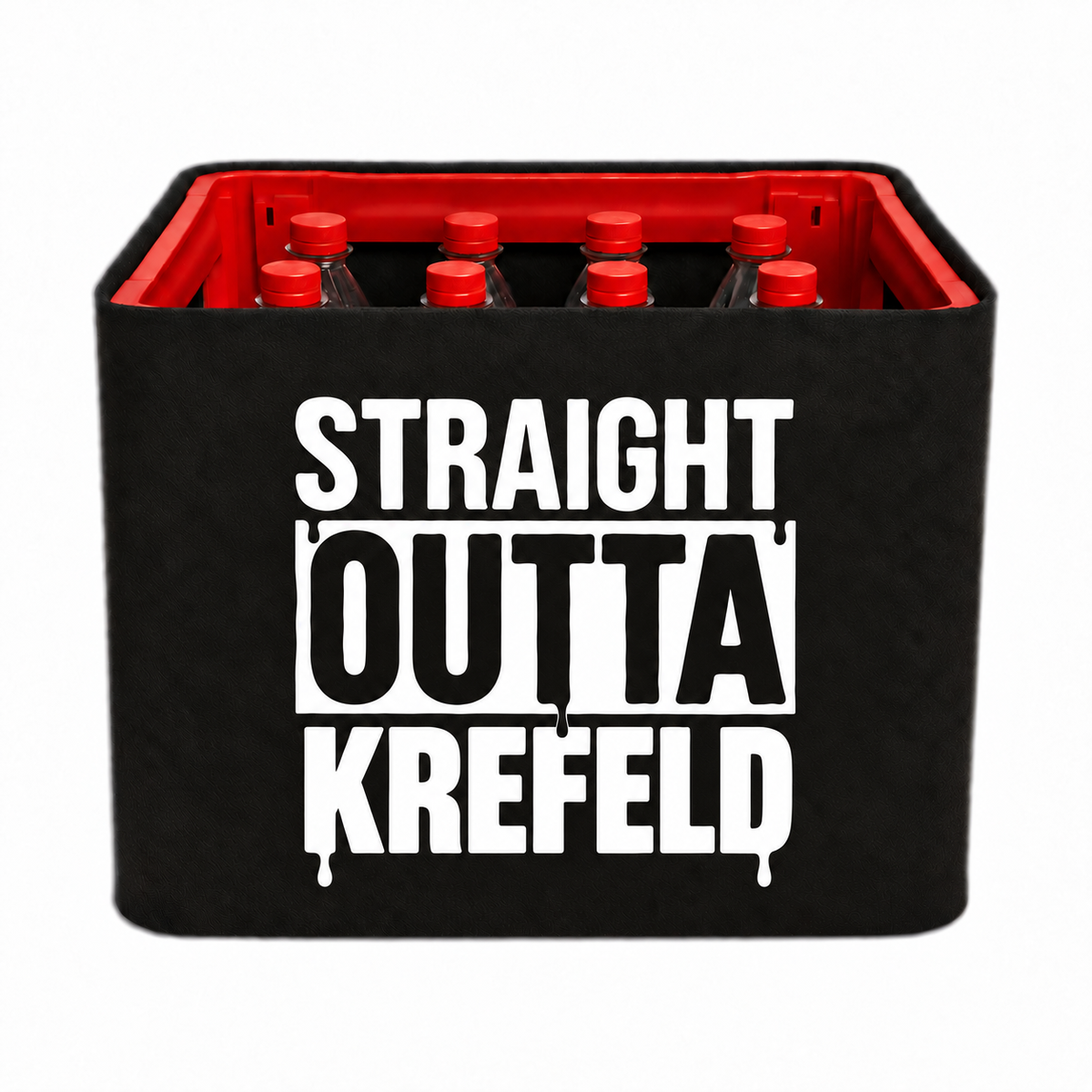 KistenBlende STRAIGHT OUTTA Krefeld auf Limonadenkiste PET
