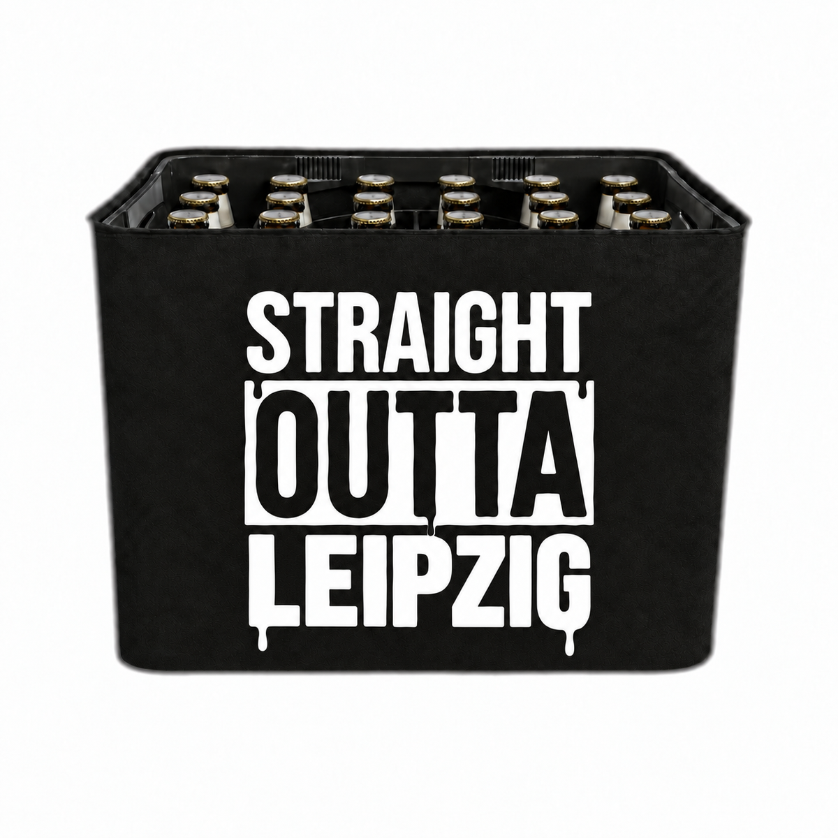 KistenBlende STRAIGHT OUTTA Leipzig auf Bierkasten