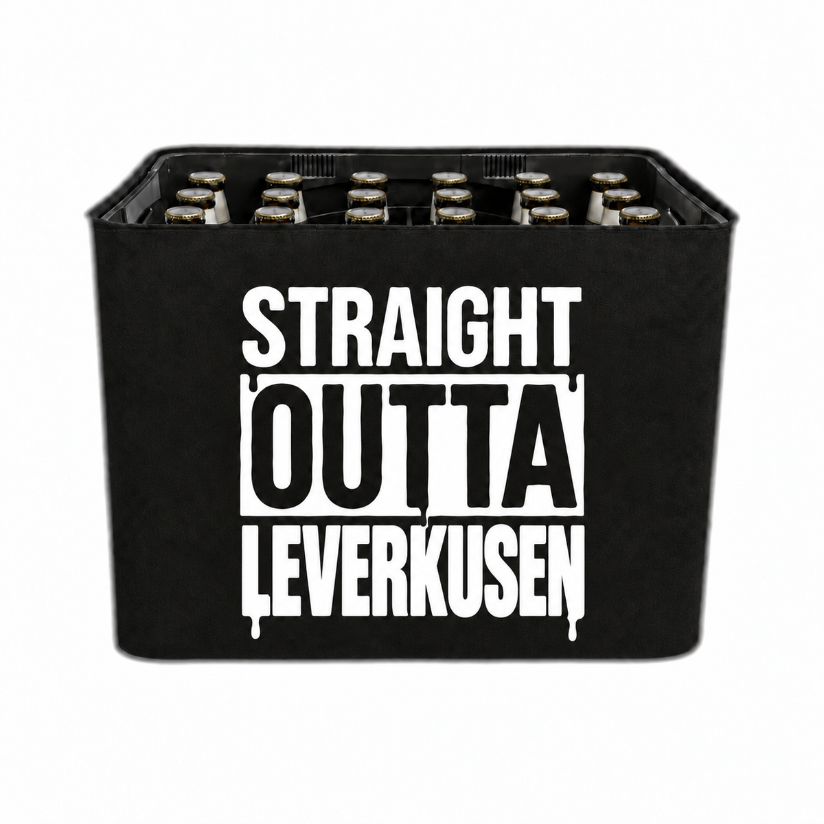 KistenBlende STRAIGHT OUTTA Leverkusen auf Bierkasten