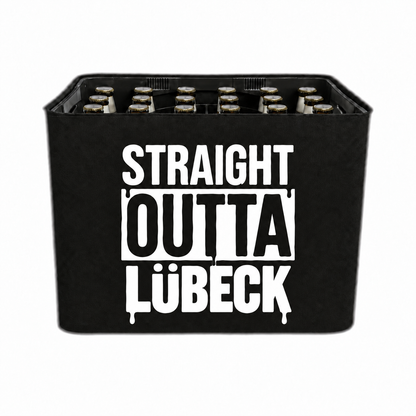 KistenBlende STRAIGHT OUTTA Lübeck auf Bierkasten