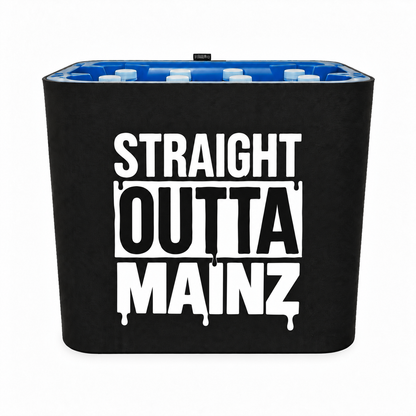 KistenBlende STRAIGHT OUTTA Mainz auf Wasserkiste PET
