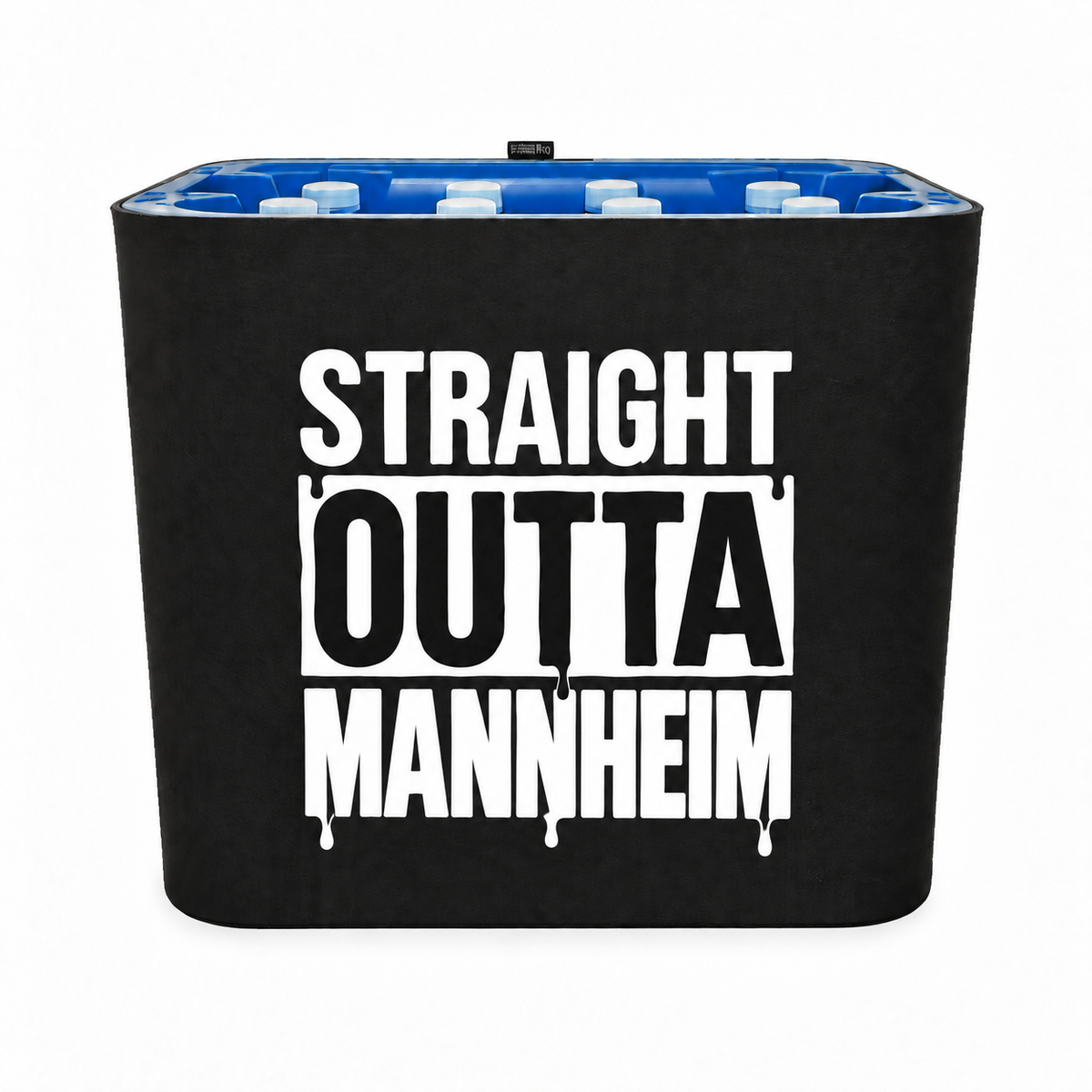 KistenBlende STRAIGHT OUTTA Mannheim auf Wasserkiste PET
